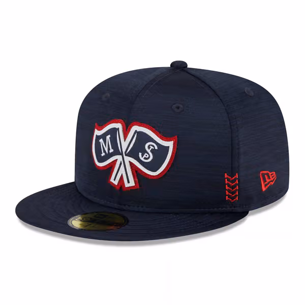 Minnesota Twins 2024 MLB Clubhouse New Era 59FIFTY Fitted Cap Navy product photo