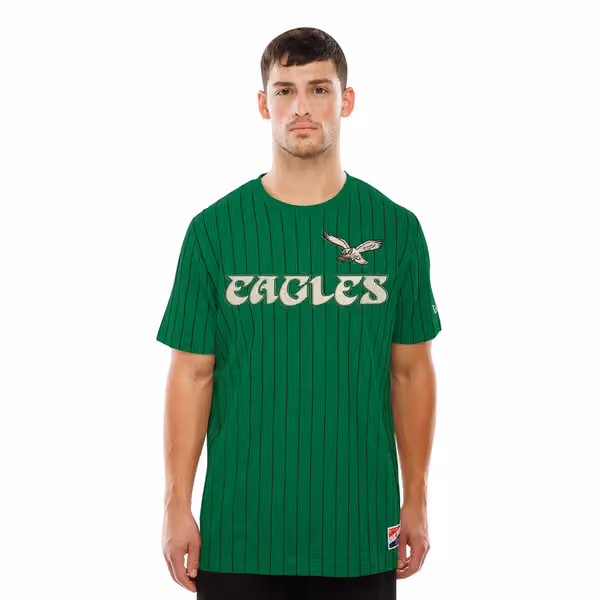 Philadelphia Eagles Retro Stripe NFL T-Shirt Green view 1