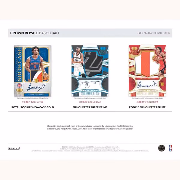 2023/24 Panini Crown Royale Basketball NBA Hobby Box view 2