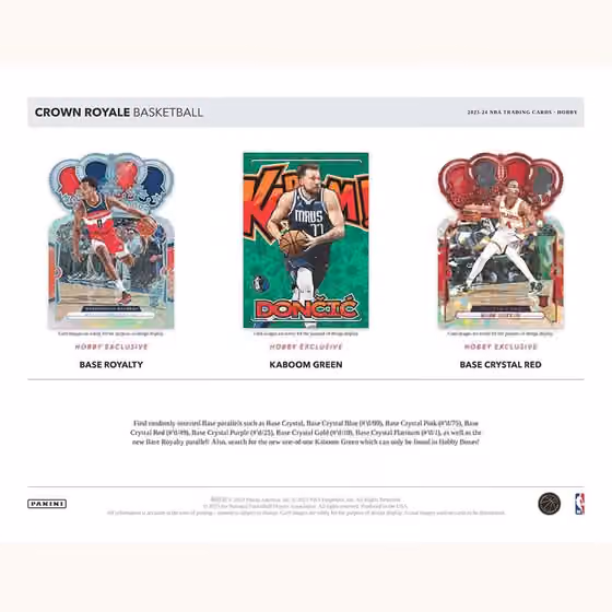 2023/24 Panini Crown Royale Basketball NBA Hobby Box view 3