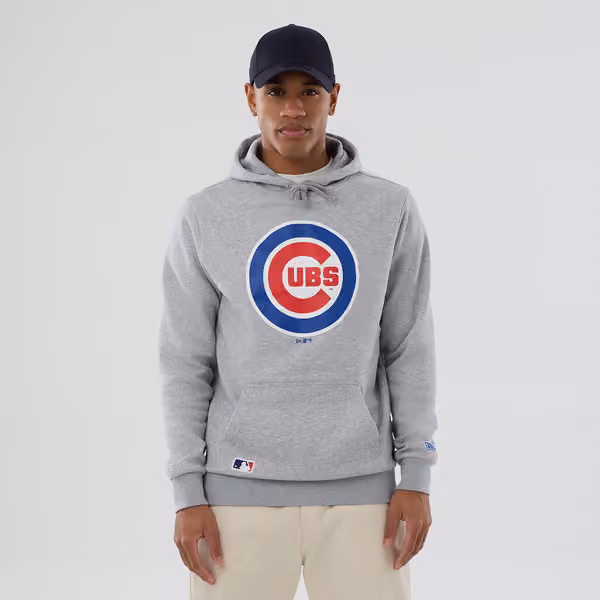 Chicago Cubs Team Logo MLB Hoodie Gray view 1