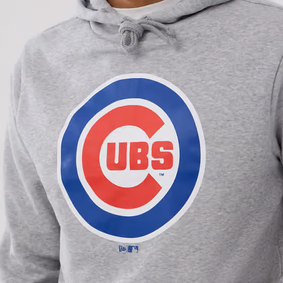Chicago Cubs Team Logo MLB Hoodie Gray view 3