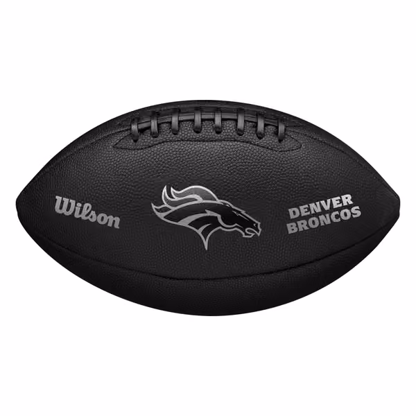Denver Broncos Wilson Metallic Premiere Full Size NFL Football view 1