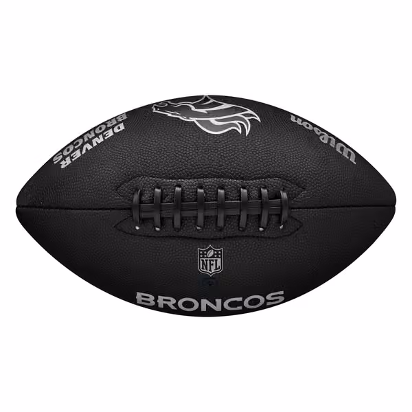 Denver Broncos Wilson Metallic Premiere Full Size NFL Football view 3