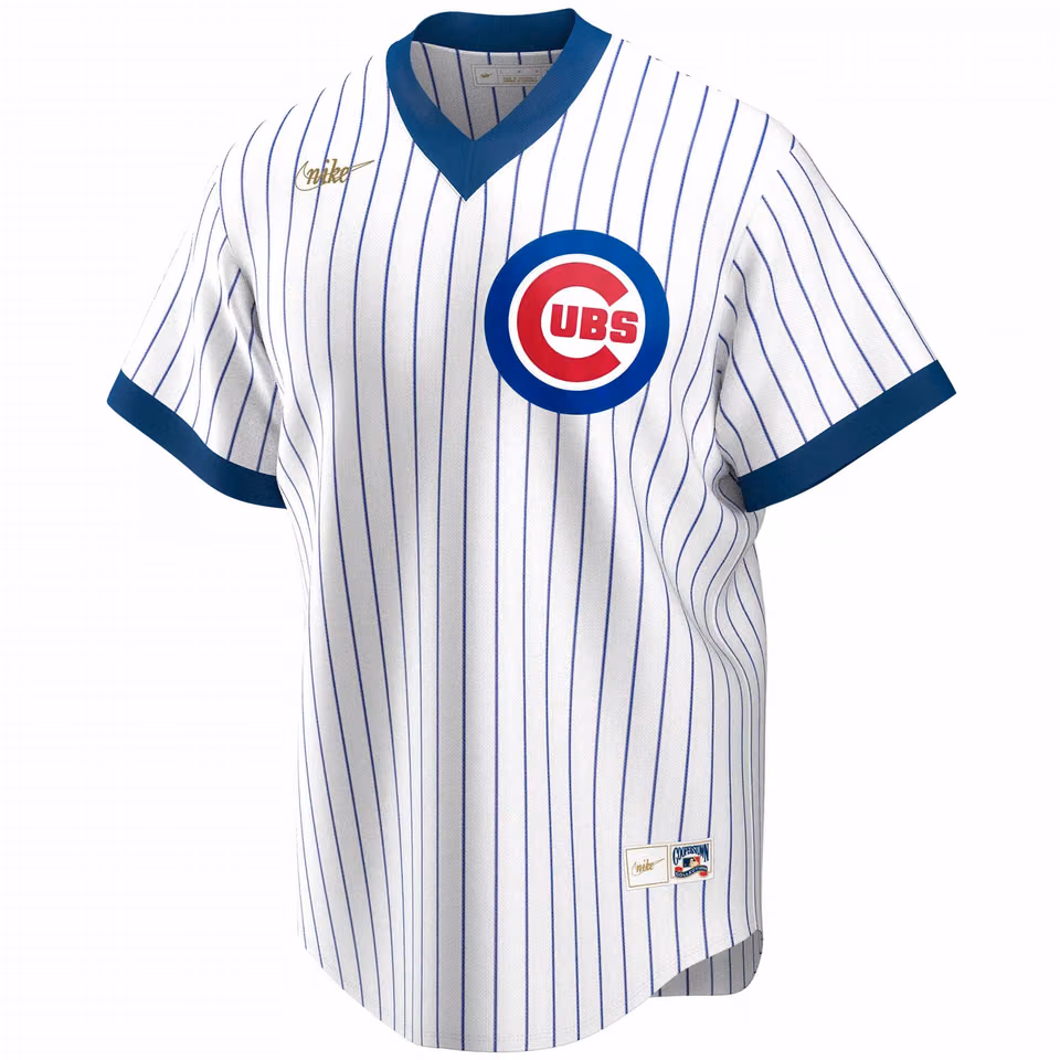 Chicago Cubs Cooperstown Collection Nike MLB Jersey Pinstripe view 1
