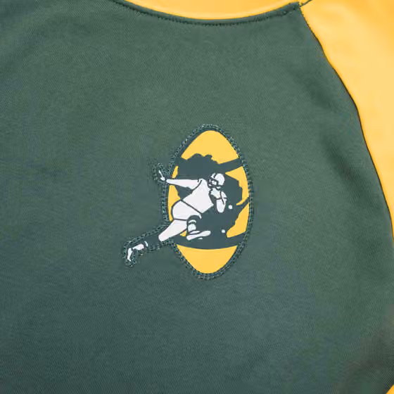 Green Bay Packers Raglan NFL Throwback Nike Crewneck Pullover view 3