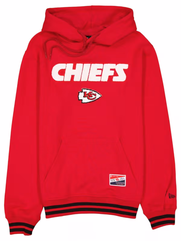 Kansas City Chiefs Felt Logo Throwback NFL Hoodie Red view 1