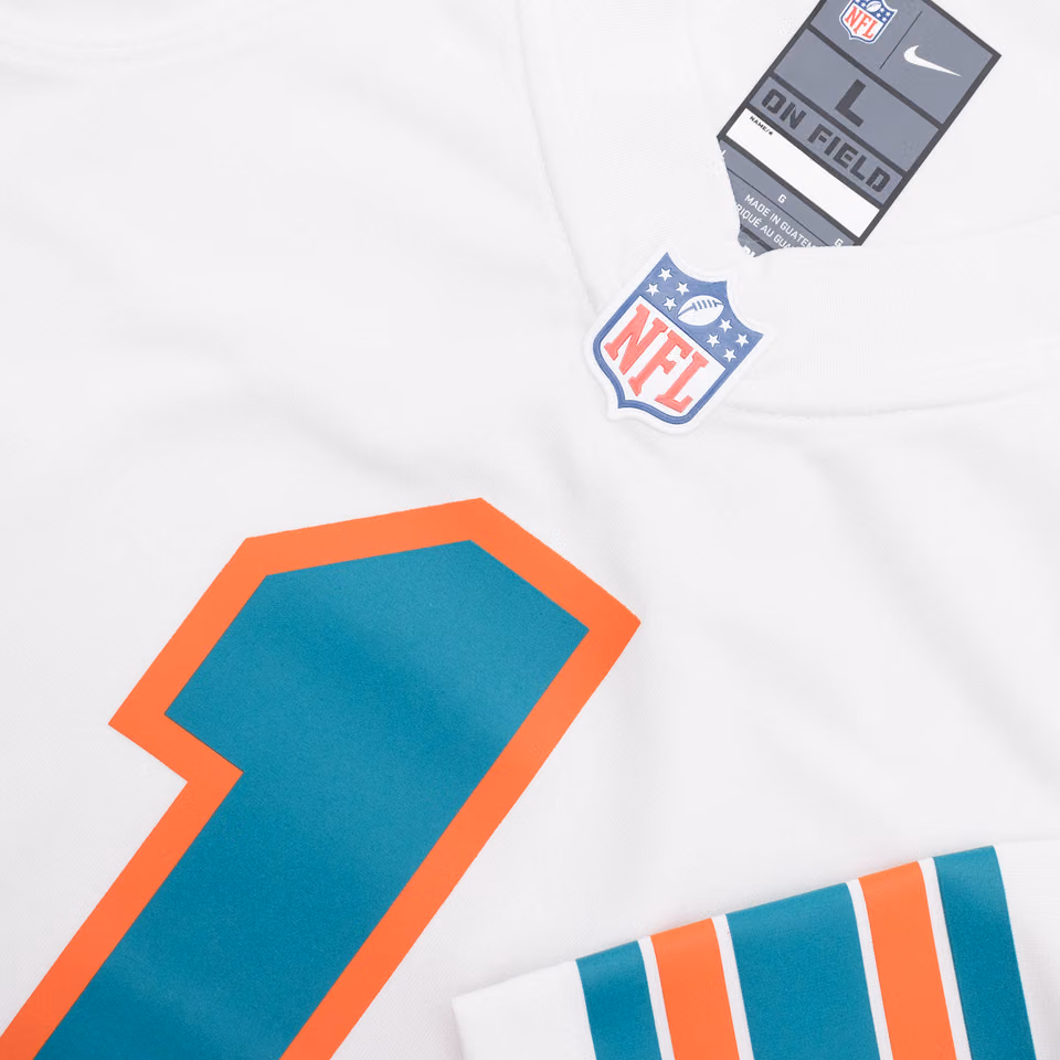 Tua Tagovailoa #1 Miami Dolphins Classic Nike Game NFL Jersey White view 5