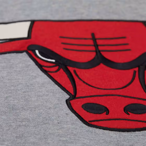 Chicago Bulls Mitchell & Ness Heritage Fleece NBA Hoodie Gray view 4
