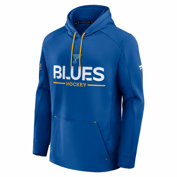 St. Louis Blues 2025/26 Authentic Pro Rink Tech NHL Hoodie Blue view 1