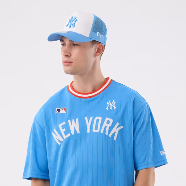 New York Yankees Team Arch MLB T-Shirt Blue view 3