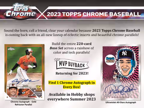 2023 Topps Chrome Baseball MLB Hobby Box view 2