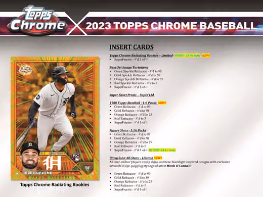 2023 Topps Chrome Baseball MLB Hobby Box view 3