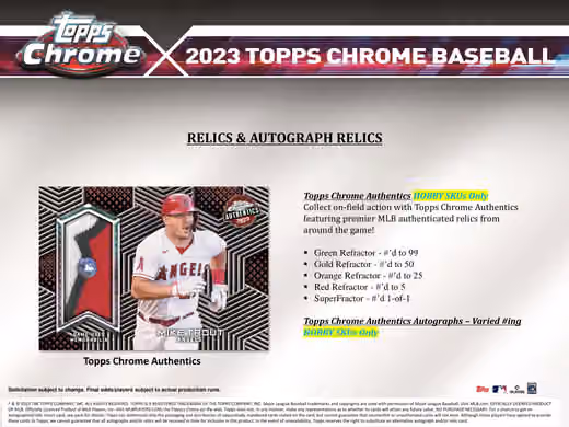 2023 Topps Chrome Baseball MLB Hobby Box view 5