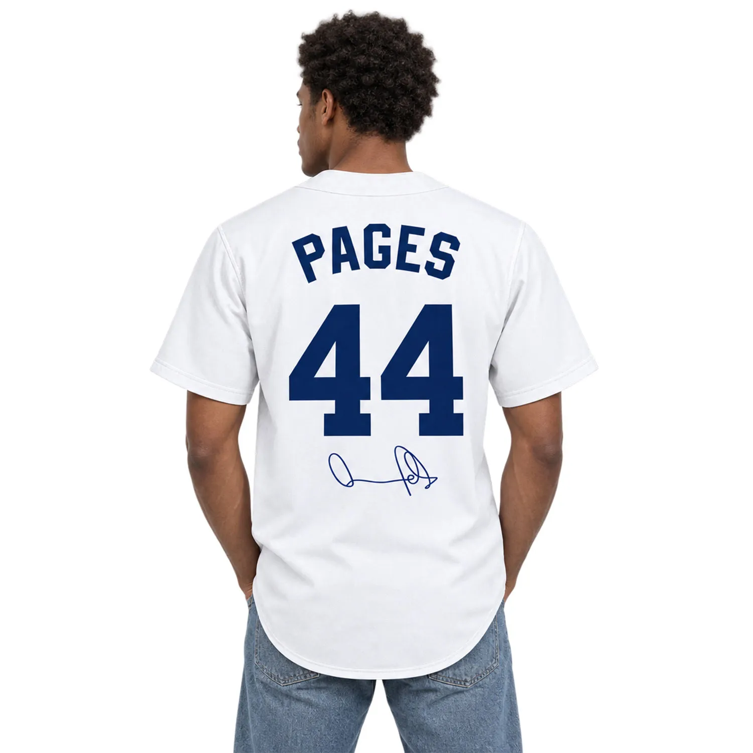 Andy Pages Dodgers Jersey Custom Number Confident Style