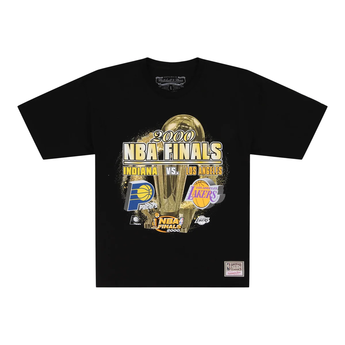 Indiana Pacers vs Los Angeles Lakers 2000 NBA Historic Finals Mitchell & Ness T-Shirt front view
