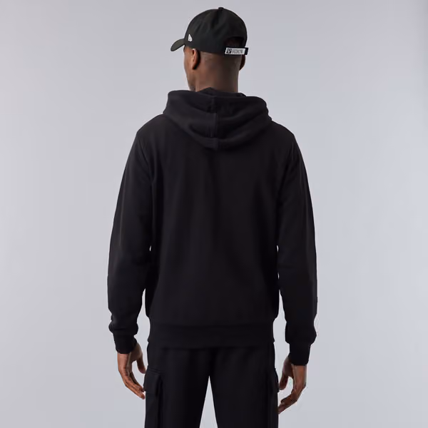 Brooklyn Nets Script New Era NBA Full-Zip Hoodie Black view 2