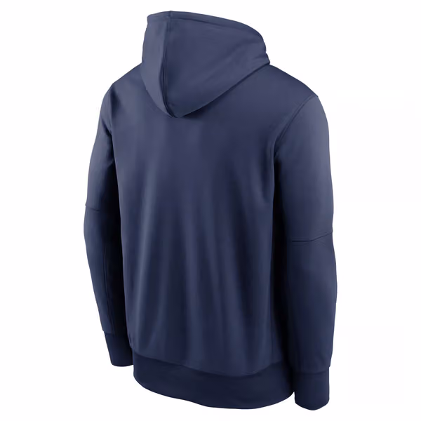 Detroit Tigers Wordmark Nike Therma Dri-FIT MLB Hoodie Navy view 2