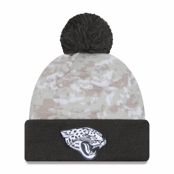 Jacksonville Jaguars 2024 NFL Salute to Service New Era Sport Pom Knit product photo