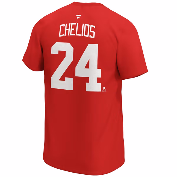 Chris Chelios #24 Detroit Red Wings Alumni Fanatics NHL T-Shirt Red view 3
