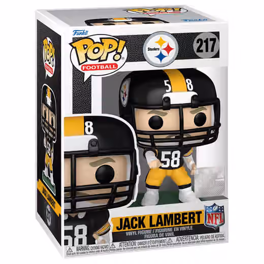 Funko POP! #217 Jack Lambert Pittsburgh Steelers Vinyl NFL Figure view 1