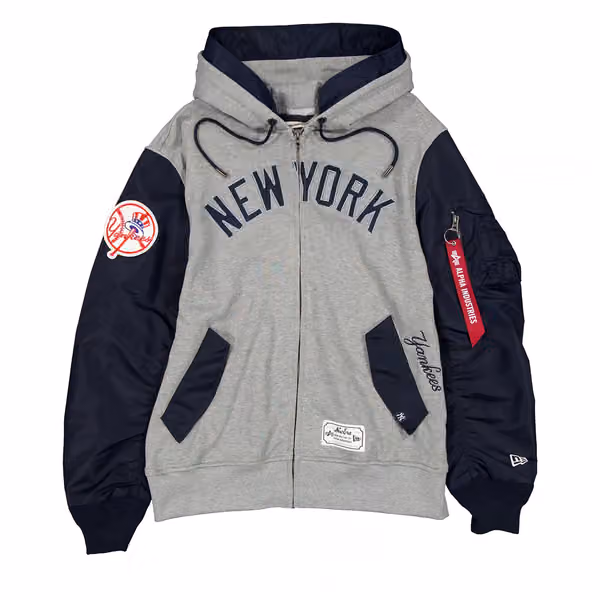 New York Yankees Alpha Industries MA-1 MLB Full-Zip Fleece Jacket view 1