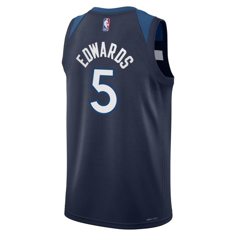 Anthony Edwards #5 Minnesota Timberwolves Swingman NBA Jersey Navy (YOUTH) view 3