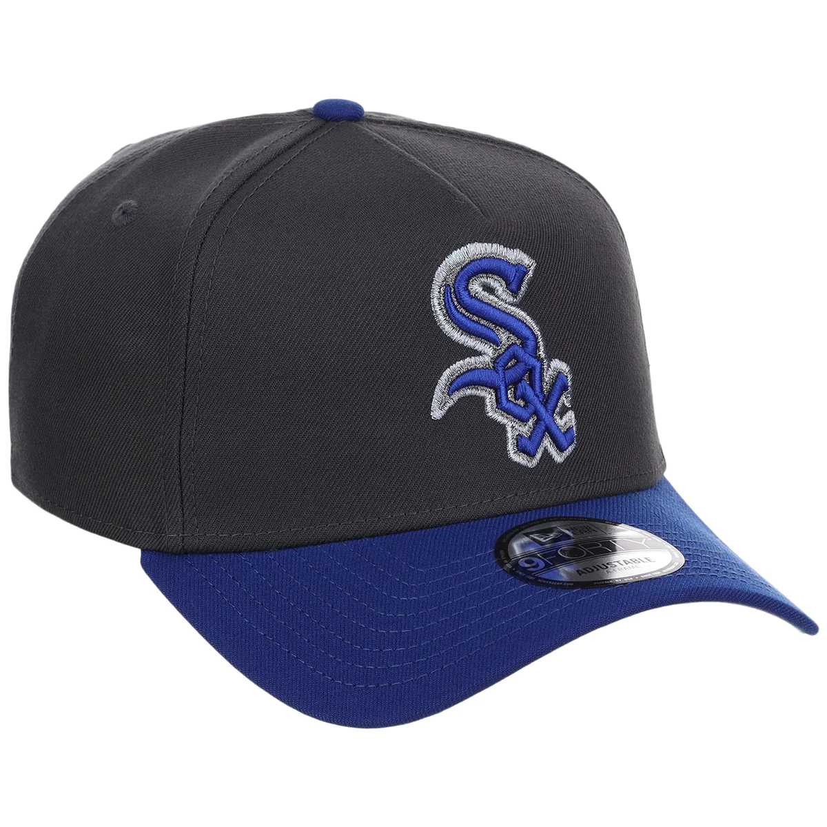 Chicago White Sox MLB Graphite x Royal FASHION CORE New Era 9FORTY A-Frame front view