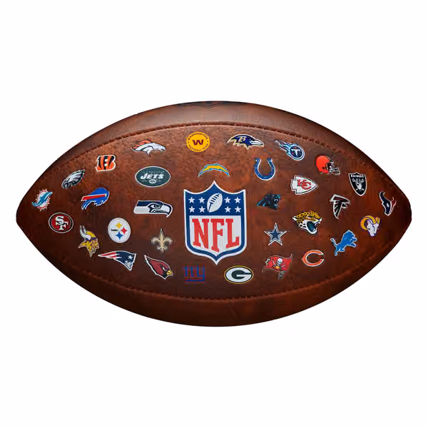 NFL Team Logos Throwback Wilson Junior Size Football view 2