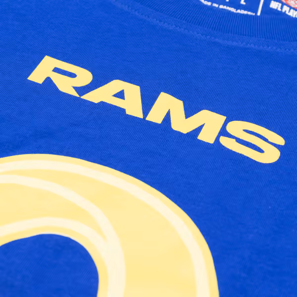 Aaron Donald #99 Los Angeles Rams Iconic Player NFL T-Shirt Blue view 5