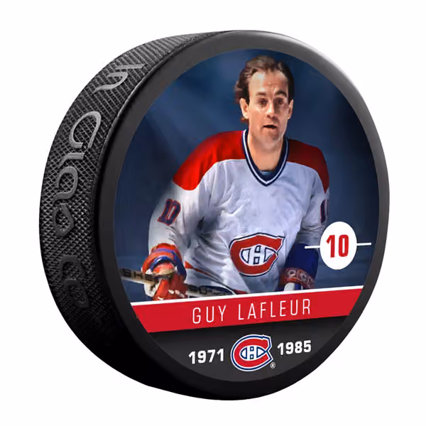 Guy Lafleur Montreal Canadiens Alumni NHL Puck view 1