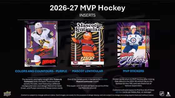 2026/27 Upper Deck MVP Hockey NHL Hobby Box view 3