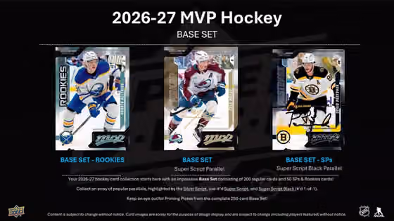 2026/27 Upper Deck MVP Hockey NHL Hobby Box view 2