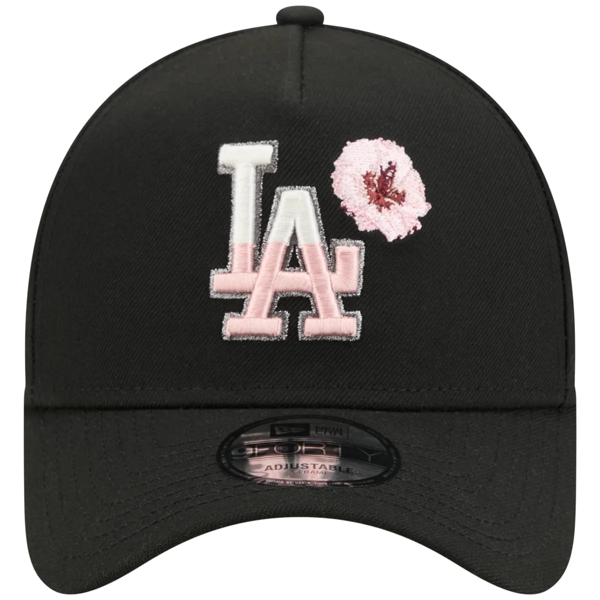 Los Angeles Dodgers Los Angeles Crown the City - Blossom - Black/Black New Era 9FORTY detail view