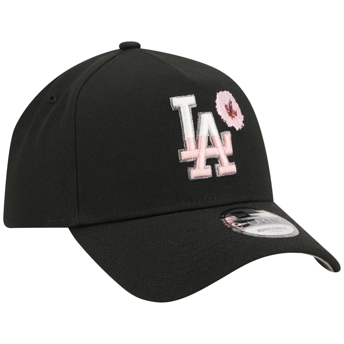 Los Angeles Dodgers Los Angeles Crown the City - Blossom - Black/Black New Era 9FORTY front view
