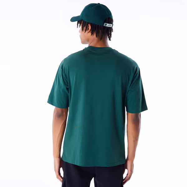 Milwaukee Bucks Script New Era Oversized NBA T-Shirt Green view 2