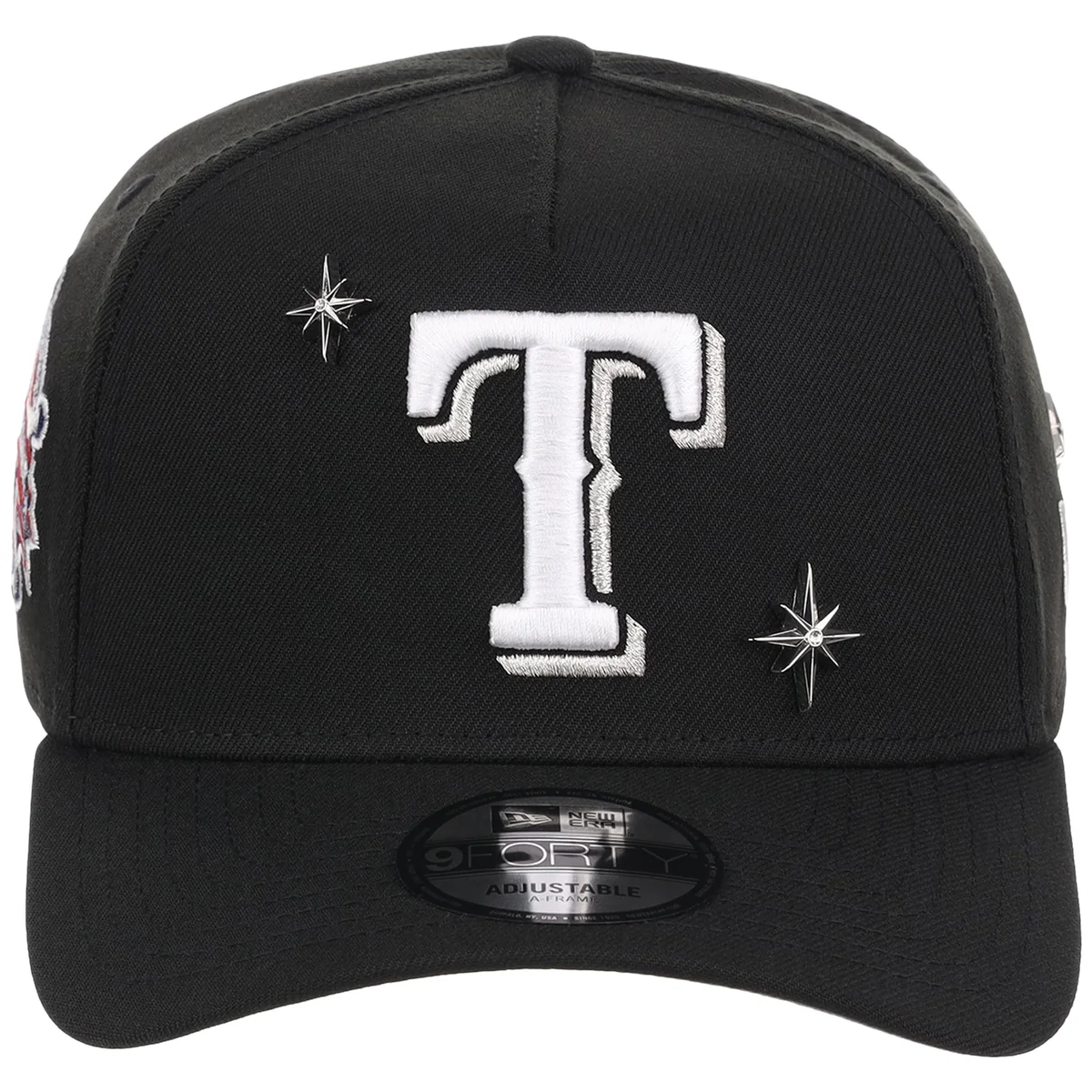Texas Rangers MLB Star Stud New Era 9FORTY A-Frame detail view