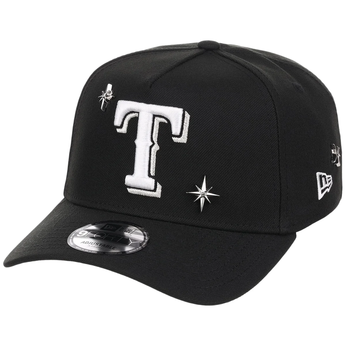 Texas Rangers MLB Star Stud New Era 9FORTY A-Frame detail view