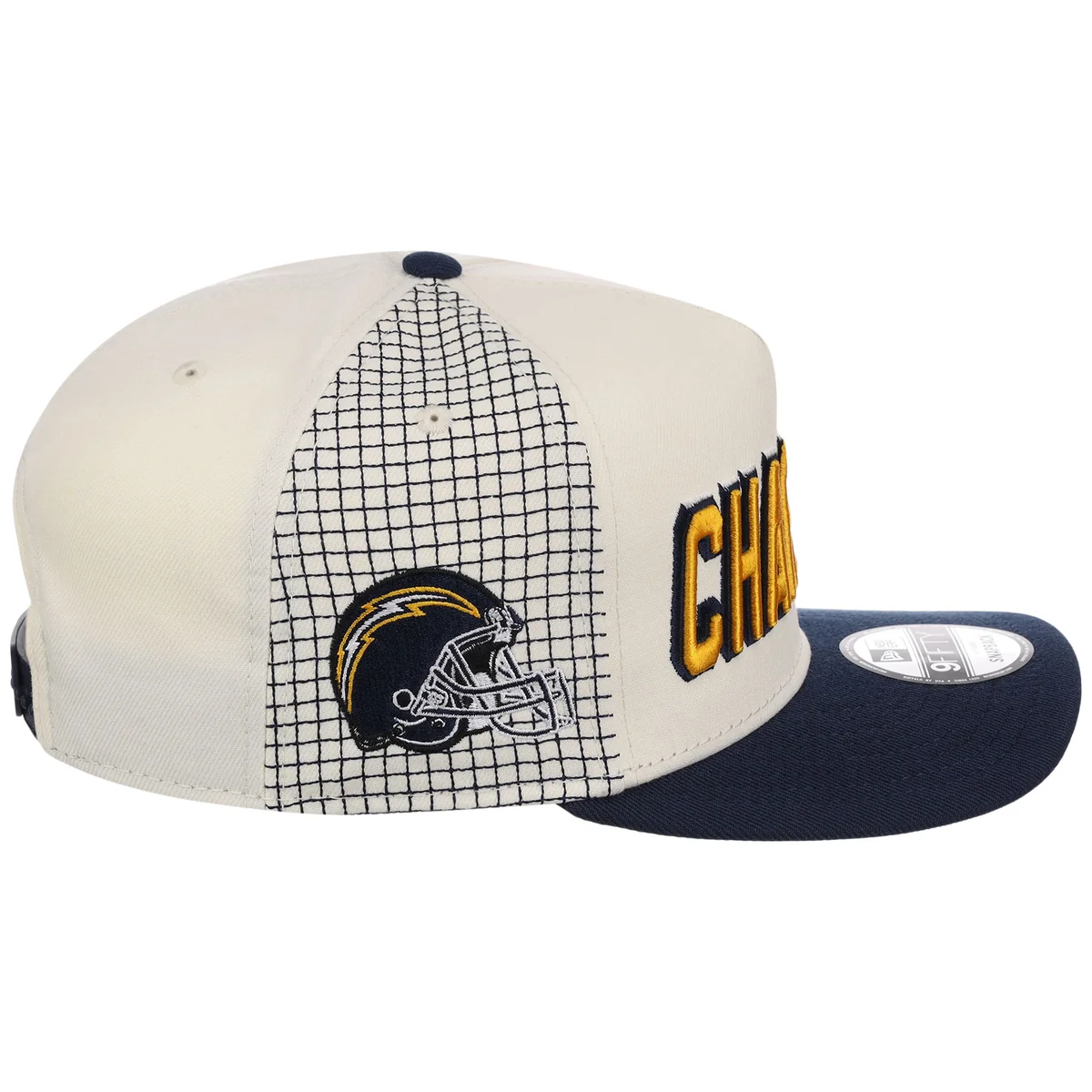 Los Angeles Chargers NFL Gridlock New Era 9FIFTY A-Frame detail view