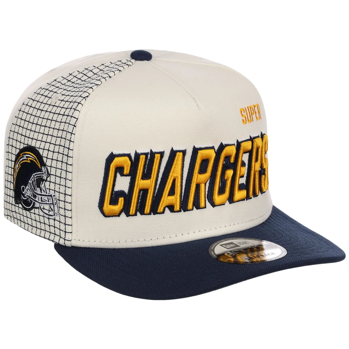 Los Angeles Chargers NFL Gridlock New Era 9FIFTY A-Frame front view