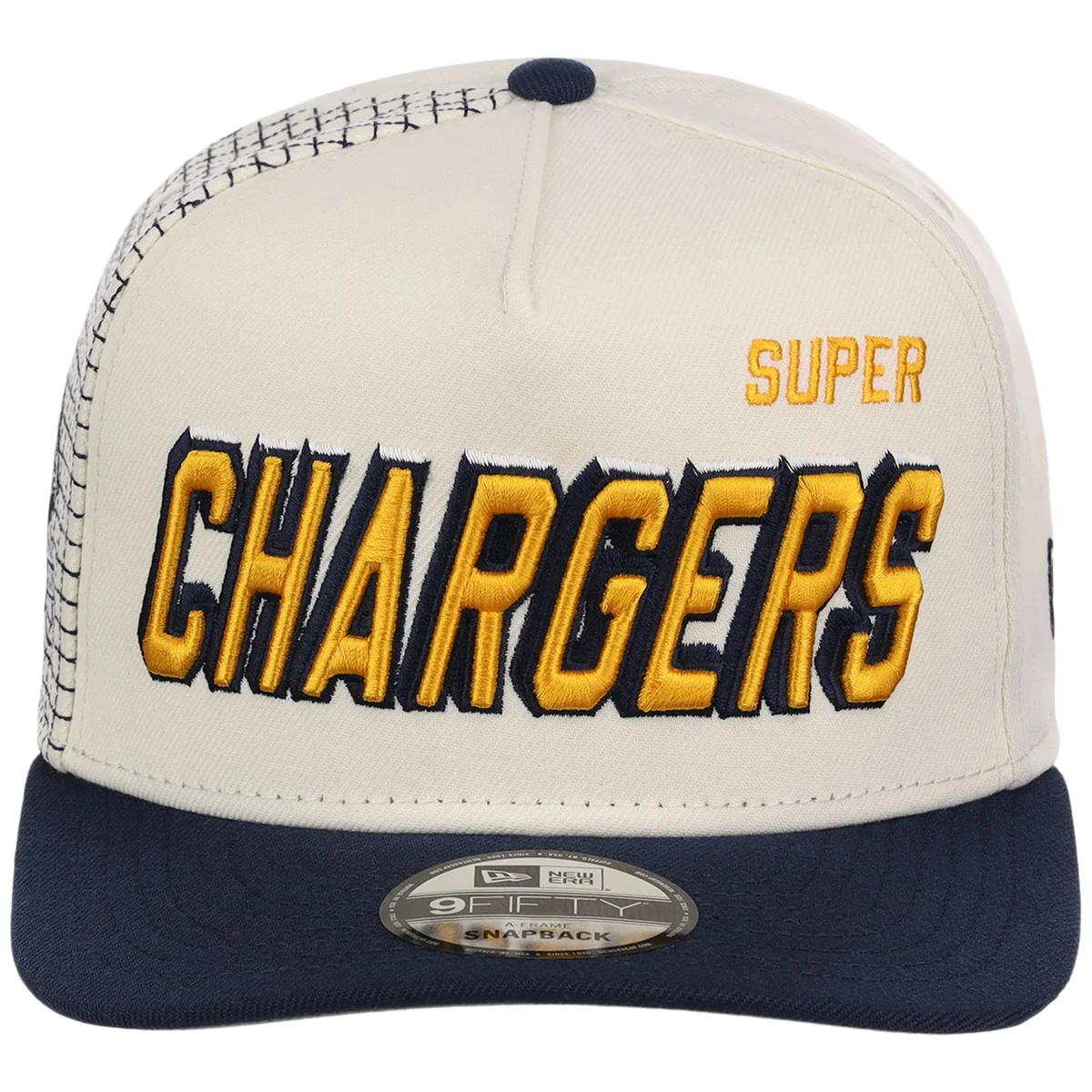 Los Angeles Chargers NFL Gridlock New Era 9FIFTY A-Frame detail view