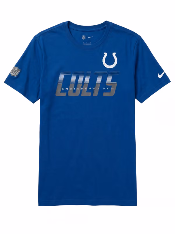 Indianapolis Colts 2026 NFL Sideline Team Issue Dri-Fit T-Shirt Blue view 1