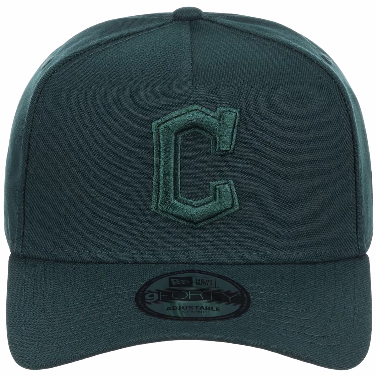Cleveland Guardians MLB Dark Green FASHION CORE New Era 9FORTY A-Frame detail view