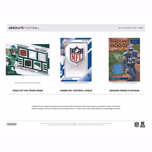 2023 Panini Absolute Football NFL Hobby Box view 3