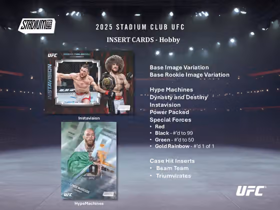 2025 Topps Stadium Club UFC Hobby Box view 4
