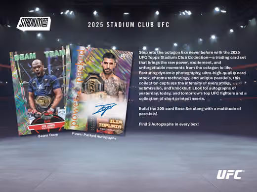 2025 Topps Stadium Club UFC Hobby Box view 2