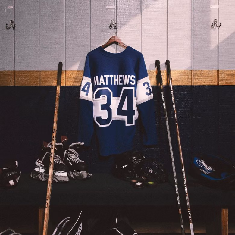 Auston Matthews #34 Toronto Maple Leafs 2017 Mitchell & Ness NHL Jersey view 5