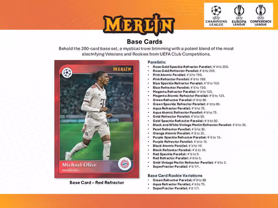 2024/25 Topps Chrome Merlin UEFA Club Competitions Football Blaster Box view 3