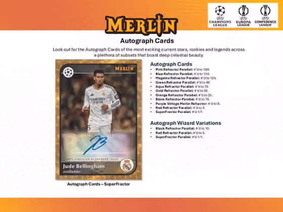 2024/25 Topps Chrome Merlin UEFA Club Competitions Football Blaster Box view 6
