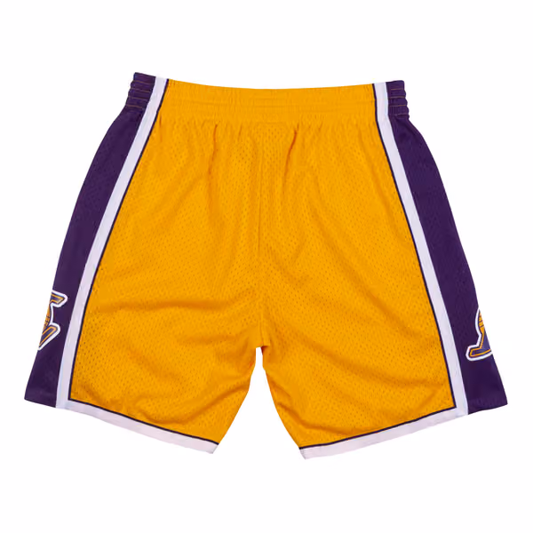 Los Angeles Lakers 2009-10 Mitchell & Ness Swingman NBA Shorts Yellow view 2